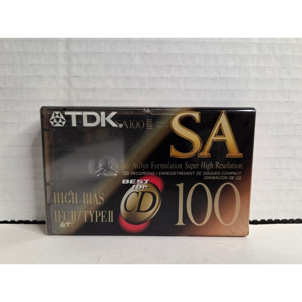 TDK SA 100 Type II High Bias Audio Cassette Tape "Best For CD" New Sealed